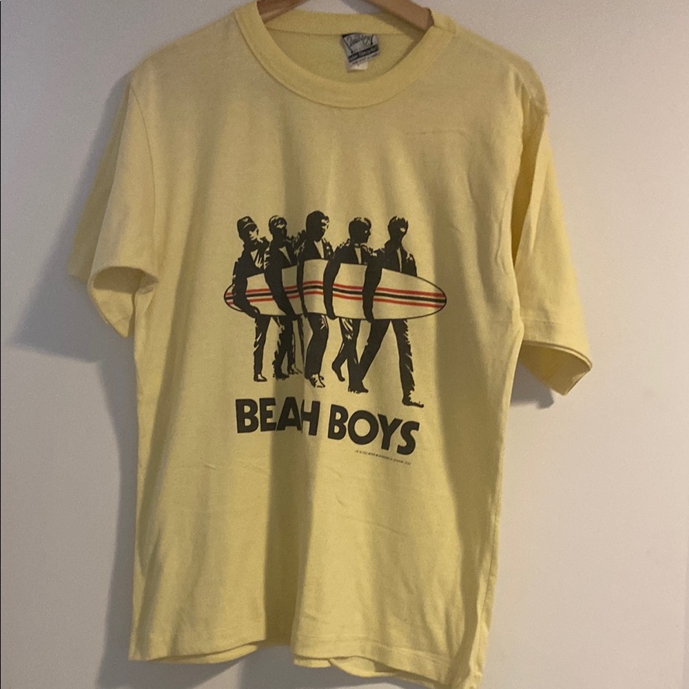 1955 Vintage Yellow Beach Boys T-Shirt